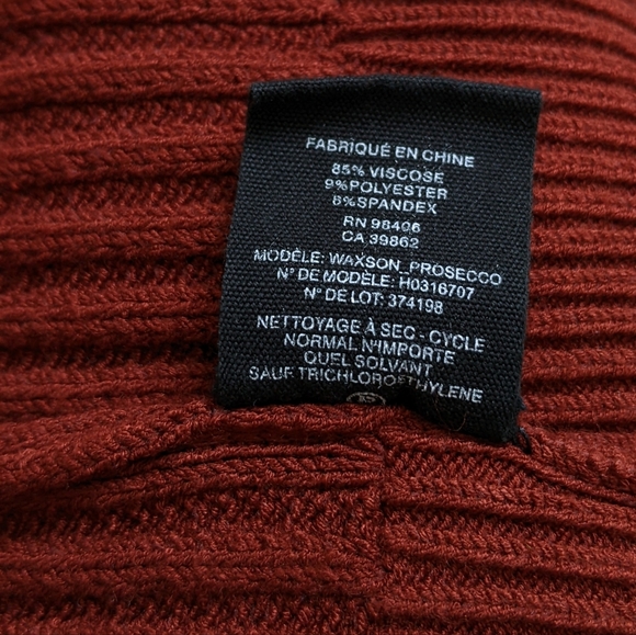 Theory Waxson Prosecco Ribbed Knit Sweater Tank | Burnt Paprika | Medium - Picture 8 of 14